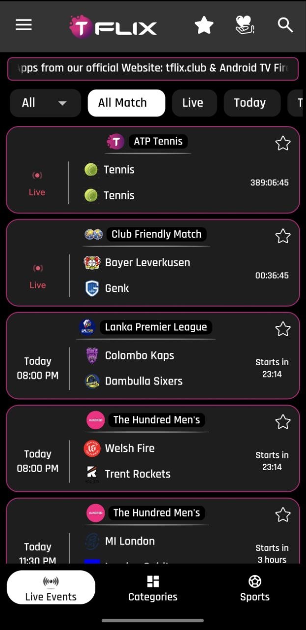 TFLIX Events